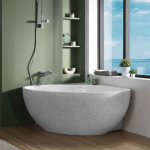 بانيو ديورافيت اكريليك سيملس ( كورنر ) موديل كابو مقاس ( 125 * 125 ) ابيض شامل طابق الصرف - الصورة 2