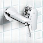 خلاط حوض دفن جروهي باو ايدج 2 فتحه حائطي جسم + الوش كروم 20474001