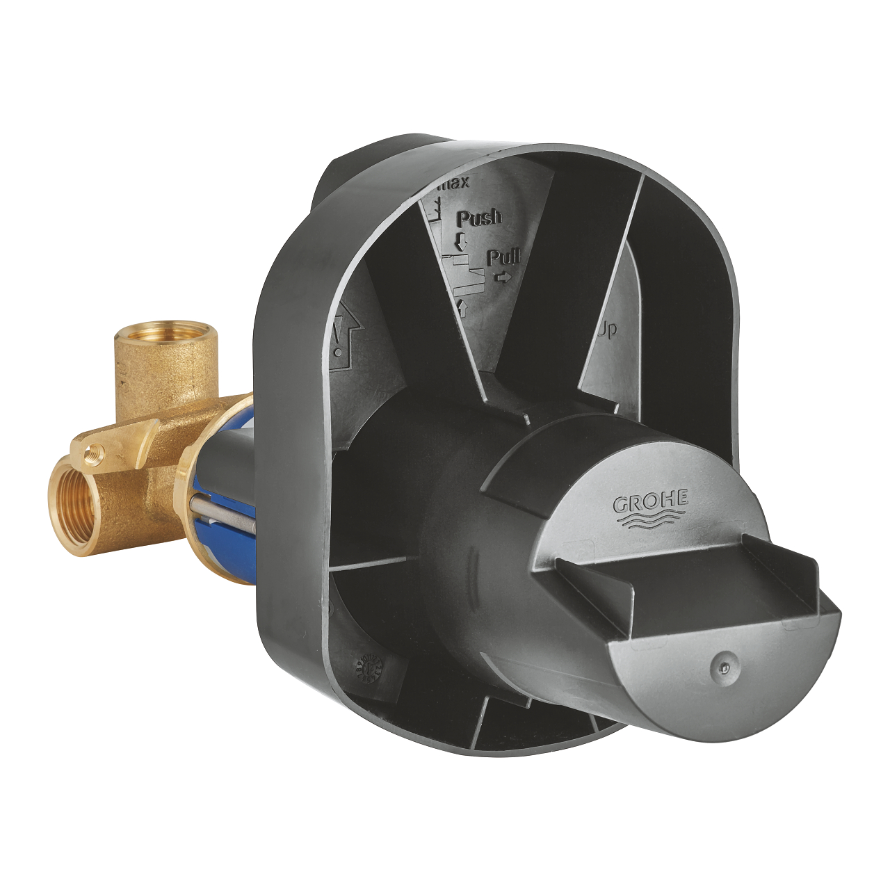 ZZF_33964000_002_01_1_1 جسم خلاط دش دفن جروهي بدون المحول 1 مخرج ( للتركيب داخل الحائط ) 33964000 - الصورة 1