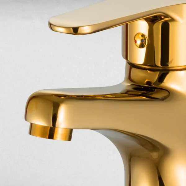 ⁦خلاط حوض طويل بدون فيداج جلوبال ستاندرد ميرا بلس ذهبي 1041-GP⁩ - الصورة ⁦2⁩