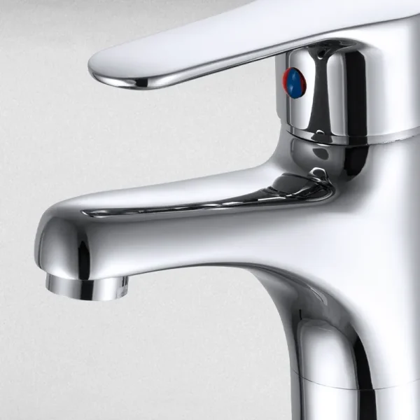 ⁦خلاط حوض وسط بدون فيداج جلوبال ستاندرد ميرا بلس كروم 1042-CP⁩ - الصورة ⁦3⁩