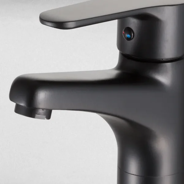 ⁦خلاط حوض وسط بدون فيداج جلوبال ستاندرد ميرا بلس اسود 1042-EBP⁩ - الصورة ⁦2⁩