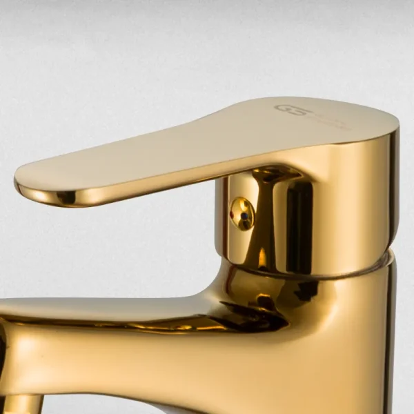 ⁦خلاط حوض وسط بدون فيداج جلوبال ستاندرد ميرا بلس ذهبي 1042-GP⁩ - الصورة ⁦2⁩