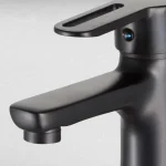 ⁦خلاط حوض وسط يد بدون فيداج جلوبال ستاندرد اوبن سكاي اسود 1083-EBP⁩ - الصورة ⁦3⁩