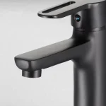 ⁦خلاط حوض طويل يد واحده بدون فيداج جلوبال ستاندرد اوبن سكاي اسود 1084-EBP⁩ - الصورة ⁦3⁩