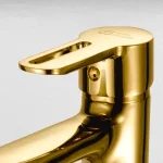 ⁦خلاط حوض طويل يد واحده بدون فيداج جلوبال ستاندرد اوبن سكاي ذهبي 1084-GP⁩ - الصورة ⁦2⁩