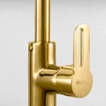 ⁦خلاط حوض قنطرة ماسوره متحركه بدون الفيداج جلوبال ستاندر اوبن سكاي ذهبي 1085-GP⁩ - الصورة ⁦2⁩