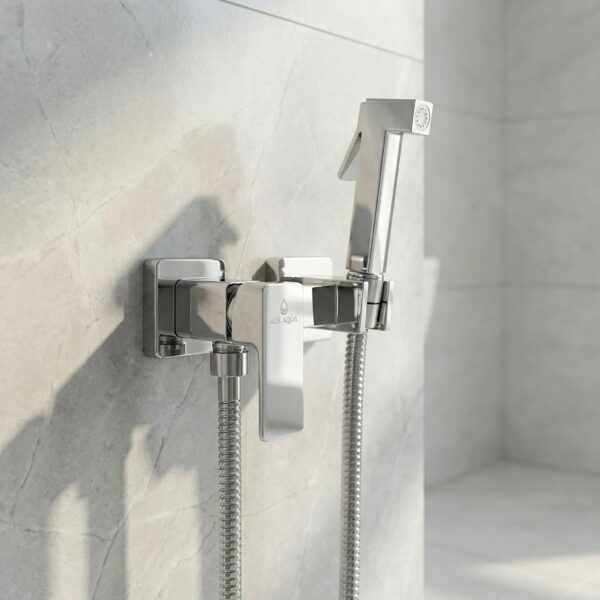 ⁦خلاط شطاف حائطي شامل الشطاف نيكل كروم الايطاليه⁩ - الصورة ⁦1⁩